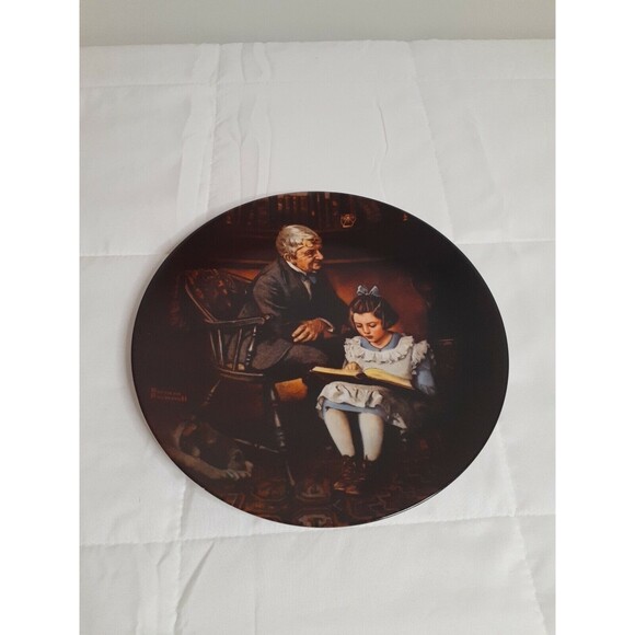 Vintage Norman Rockwell Collector Plate "The Young Scholar " 1991 By Knowles - Picture 1 of 3